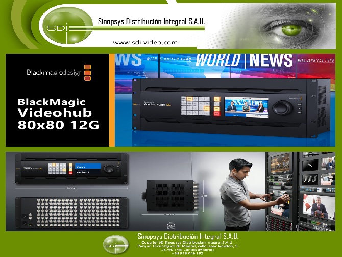 Nueva Matriz de video BLACKMAGIC VIDEOHUB 80×80 12G