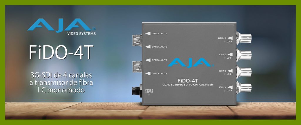 aja, fido, sdi, sdi video, 3g, lc, monomodo, transmisor