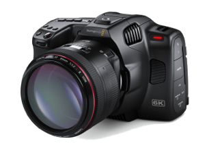 Blackmagic camera. 6K. 4K. UHD. Blackmagic RAW. UBS-C. HDMI. XLR.