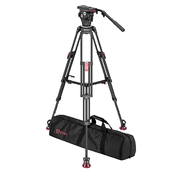 Trípodes y pedestales de alta calidad de la marca Ozen, diseñados para proporcionar estabilidad y precisión en la grabación de vídeo y fotografía profesional. Ideales para equipos de transmisión y producciones audiovisuales.